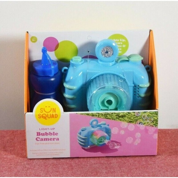 Sun Squad Toys Sun Squad Lightup Bubble Camera Blue Poshmark